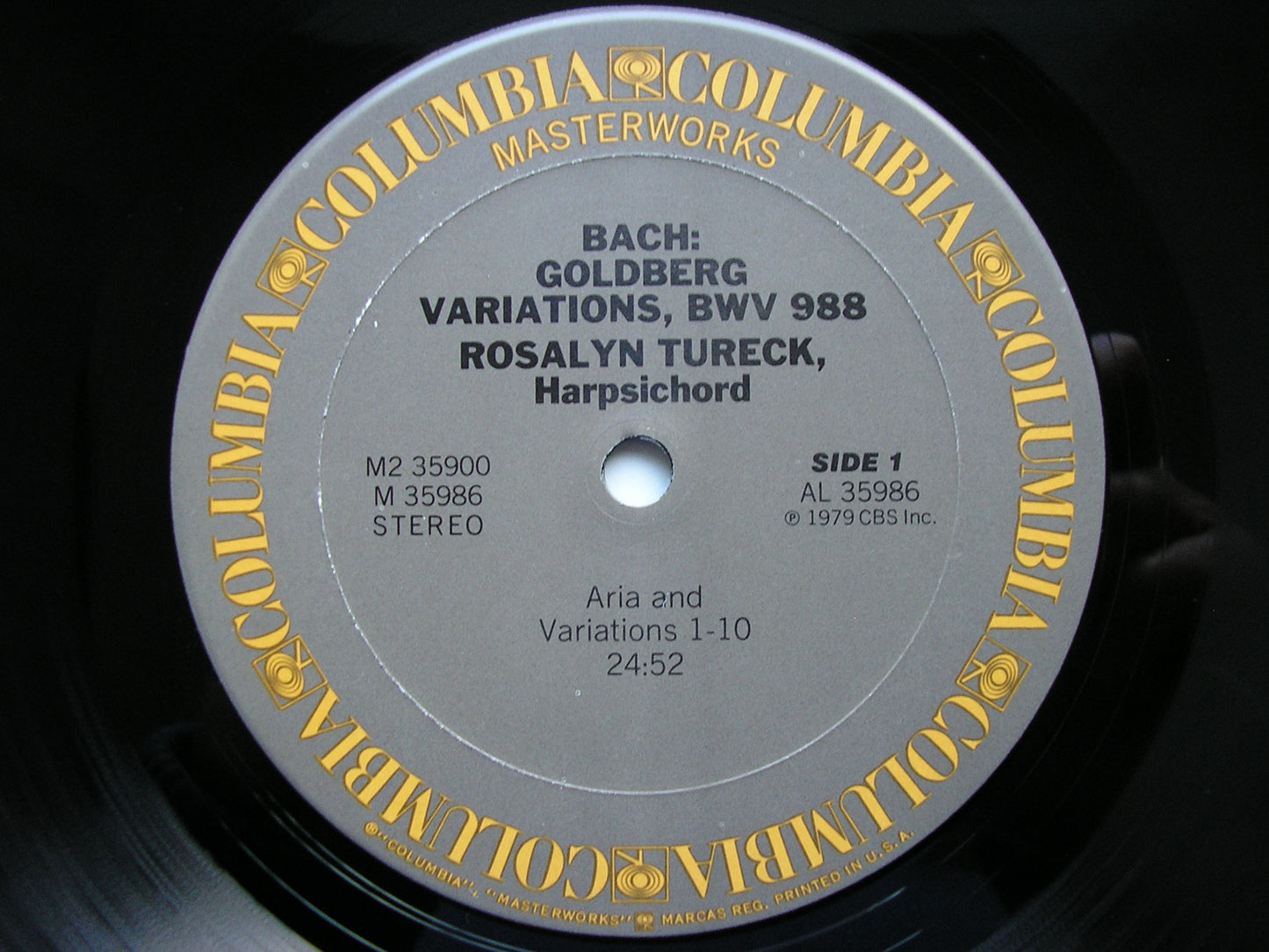 BACH: GOLDBERG VARIATIONS / ARIA & 10 VARIATIONS IN THE ITALIAN STYLE BWV 989   ROSALYN TURECK   M2 35900