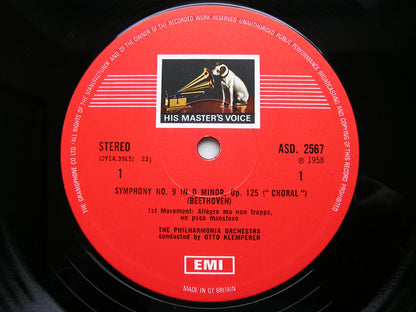 BEETHOVEN: SYMPHONY No. 9 / OVERTURES Leonora No. 3 / King Stephen   SOLOISTS / PHILHARMONIA / KLEMPERER    2 LP    SLS 798