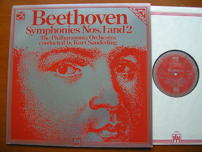 BEETHOVEN: SYMPHONIES Nos. 1 & 2    SANDERLING / PHILHARMONIA    ASD 4151