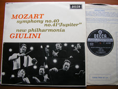 MOZART: SYMPHONIES Nos. 40 & 41 'Jupiter'  GIULINI / NEW PHILHARMONIA   SXL 6225