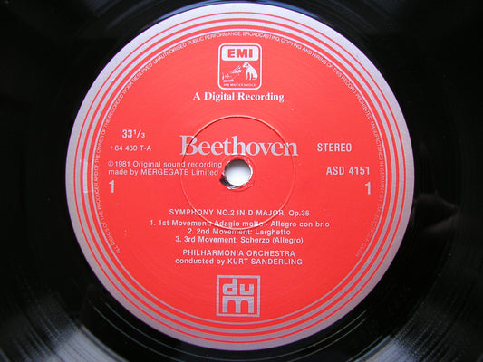 BEETHOVEN: SYMPHONIES Nos. 1 & 2    SANDERLING / PHILHARMONIA    ASD 4151