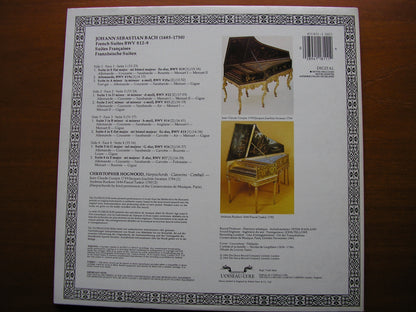 BACH: FRENCH SUITES BWV 812 - 819   CHRISTOPHER HOGWOOD   2 LP    411 811