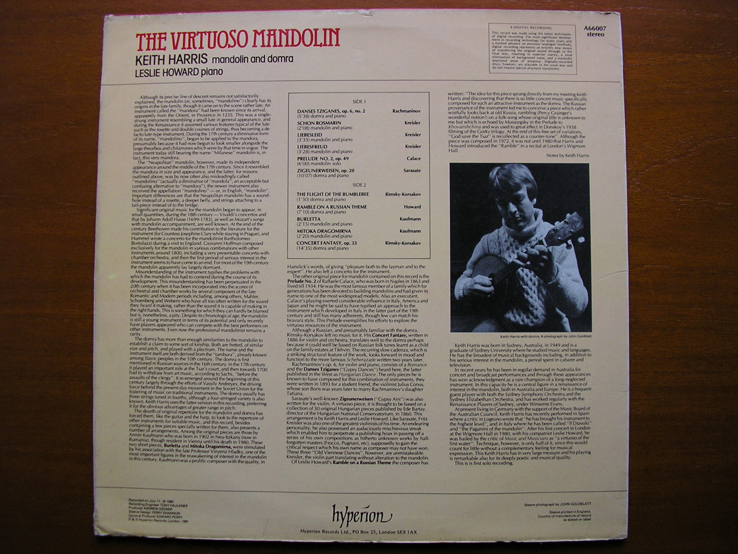 THE VIRTUOSO MANDOLIN   KEITH HARRIS / LESLIE HOWARD   A66007