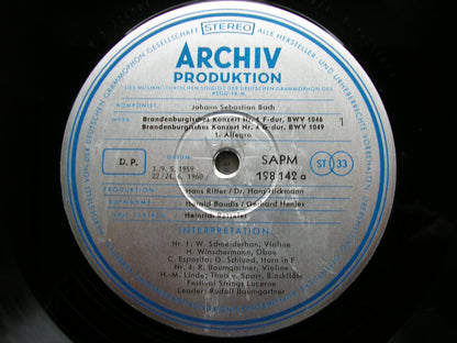 BACH: THE BRANDENBURG CONCERTOS    BAUMGARTNER / FESTIVAL STRINGS LUCERNE    2 LP     198 142 / 3