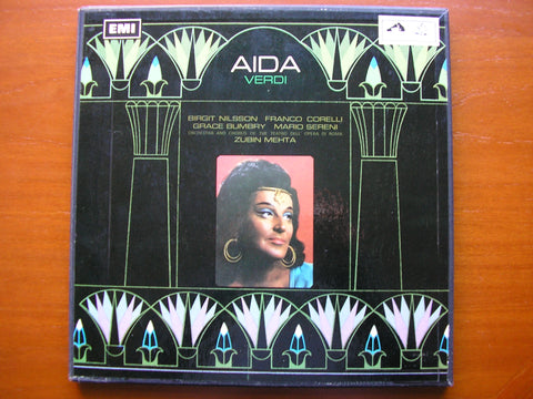 VERDI: AIDA   NILSSON / CORELLI / BUMBRY / SERENI / ROME OPERA / MEHTA    SAN 189 - 191