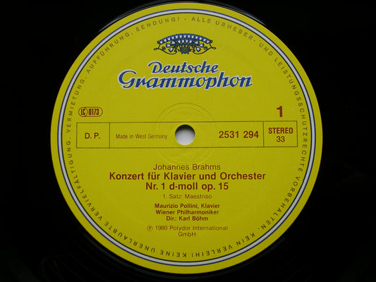BRAHMS: PIANO CONCERTO No. 1   POLLINI / VIENNA PHILHARMONIC / BOHM   2531 294