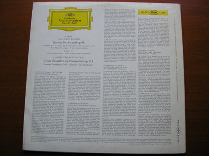 BRAHMS: SYMPHONY No. 4 / BEETHOVEN: OVERTURE 'Namensfeier'    LAMOUREUX ORCHESTRA / IGOR MARKEVITCH   138 032