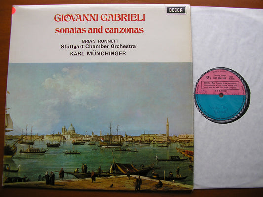 GABRIELI: SONATAS & CANZONAS    BRIAN RUNNETT / STUTTGART CHAMBER ORCHESTRA / MUNCHINGER   SXL 6441