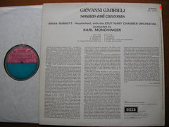 GABRIELI: SONATAS & CANZONAS    BRIAN RUNNETT / STUTTGART CHAMBER ORCHESTRA / MUNCHINGER   SXL 6441