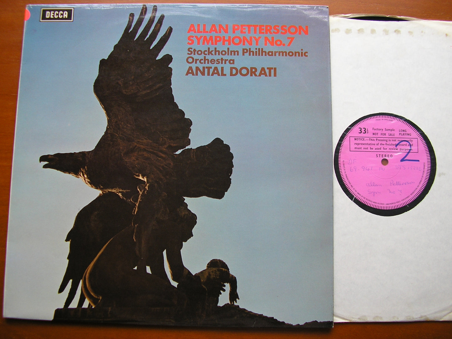 PETTERSSON: SYMPHONY No. 7    ANTAL DORATI / STOCKHOLM PHILHARMONIC   SXL 6538