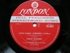 FRANCK: SYMPHONY in D / LE CHASSEUR MAUDIT     ANSERMET / SUISSE ROMANDE ORCHESTRA     CS 6222