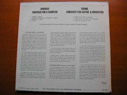 RODRIGO: FANTASIA PARA UN GENTILHOMBRE / OHANA: GUITAR CONCERTO    YEPES / SPANISH NATIONAL ORCHESTRA / DE BURGOS    CS 6356
