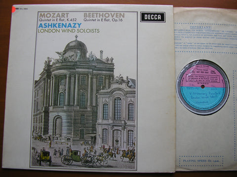 MOZART & BEETHOVEN: QUINTETS FOR PIANO & WIND   ASHKENAZY / LONDON WIND SOLOISTS   SXL 6252