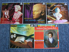 BEETHOVEN: THE FIVE PIANO CONCERTOS     BACKHAUS / VIENNA PHILHARMONIC / SCHMIDT-ISSERSTEDT    5 LP SET