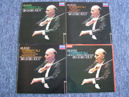 BRAHMS: THE FOUR SYMPHONIES / TWO OVERTURES     SOLTI / CHICAGO SYMPHONY  4 LP SET