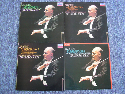 BRAHMS: THE FOUR SYMPHONIES / TWO OVERTURES     SOLTI / CHICAGO SYMPHONY  4 LP SET