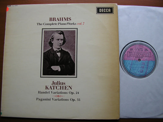 BRAHMS: HANDEL VARIATIONS Op. 24 / PAGANINI VARIATIONS Op. 35    JULIUS KATCHEN   SXL 6218