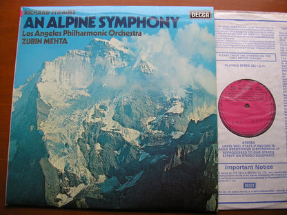 STRAUSS: AN ALPINE SYMPHONY   MEHTA / LOS ANGELES PHILHARMONIC   SXL 6752