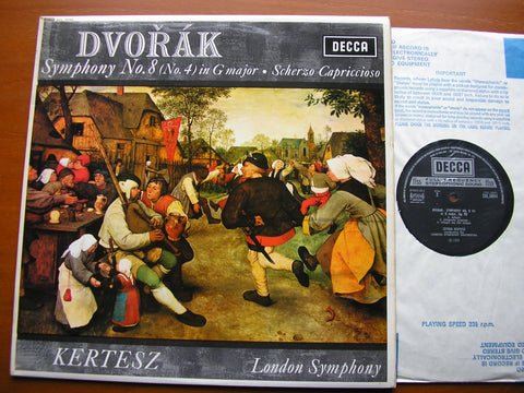 DVORAK: SYMPHONY No. 8 / SCHERZO CAPRICCIOSO    KERTESZ / LONDON SYMPHONY   SXL 6044