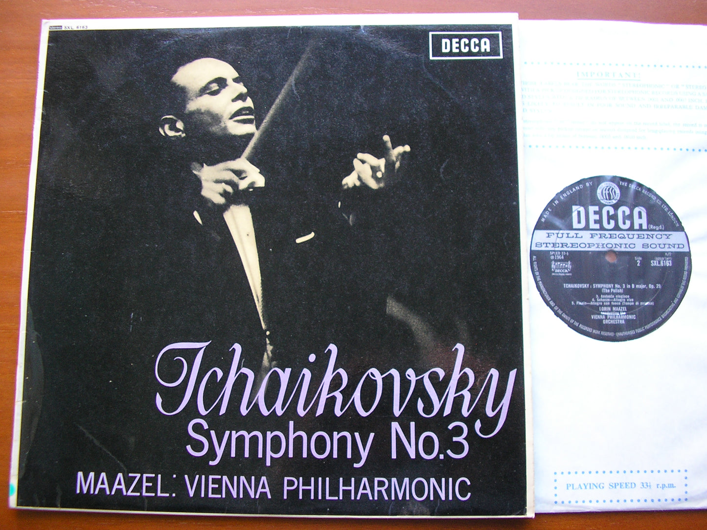 TCHAIKOVSKY: SYMPHONY No. 3 'Polish'     MAAZEL / VIENNA PHILHARMONIC    SXL 6163