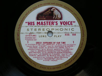 GREAT SOPRANOS OF OUR TIME    CALLAS / NILSSON / CRESPIN / SUTHERLAND / SCHWARZKOPF    ASD 558