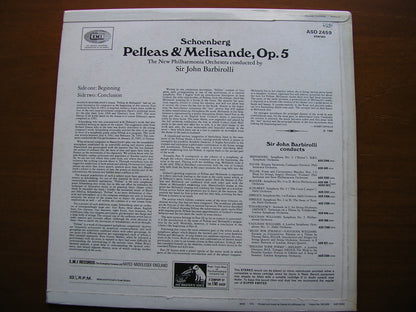 SCHOENBERG: PELLEAS & MELISANDE    SIR JOHN BARBIROLLI / NEW PHILHARMONIA    ASD 2459