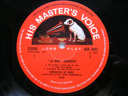 DEBUSSY: LA MER / NOCTURNES   SIR JOHN BARBIROLLI / ORCHESTRE DE PARIS  ASD 2442