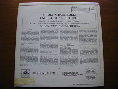 DELIUS / IRELAND / BAX: ORCHESTRAL WORKS    BARBIROLLI / LONDON SYMPHONY   ASD 2305
