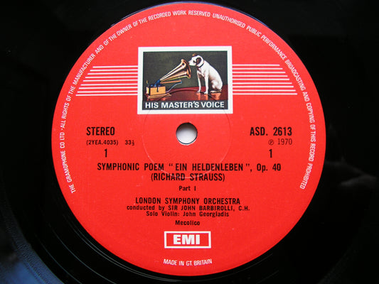 STRAUSS: EIN HELDENLEBEN    BARBIROLLI / LONDON SYMPHONY    ASD 2613