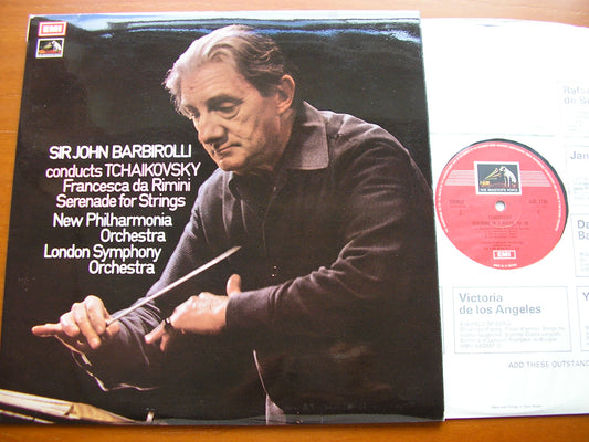 TCHAIKOVSKY: SERENADE FOR STRINGS / FRANCESCA DA RIMINI     NEW PHILHARMONIA / LONDON SYMPHONY   BARBIROLLI     ASD 2738