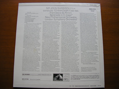 TCHAIKOVSKY: SERENADE FOR STRINGS / FRANCESCA DA RIMINI     NEW PHILHARMONIA / LONDON SYMPHONY   BARBIROLLI     ASD 2738