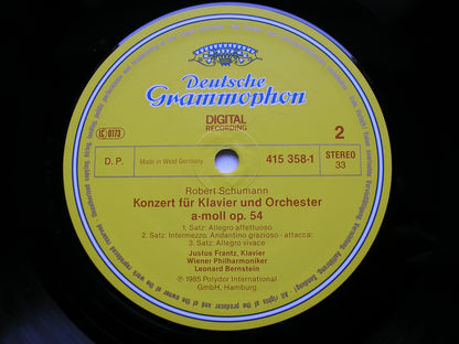 SCHUMANN: THE SYMPHONIES / PIANO CONCERTO / CELLO CONCERTO    MAISKY / FRANTZ / VIENNA PHILHARMONIC / BERNSTEIN   3 DG