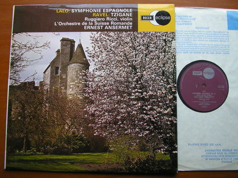 LALO: SYMPHONIE ESPAGNOLE / RAVEL: TZIGANE    RICCI / SUISSE ROMANDE / ANSERMET    ECS 670