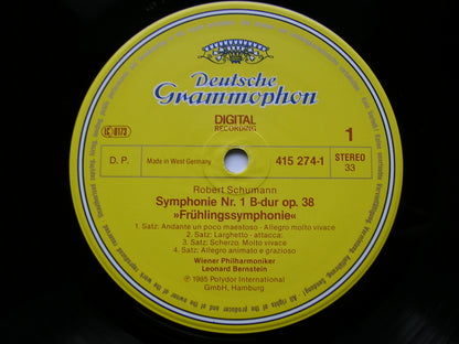 SCHUMANN: THE SYMPHONIES / PIANO CONCERTO / CELLO CONCERTO    MAISKY / FRANTZ / VIENNA PHILHARMONIC / BERNSTEIN   3 DG