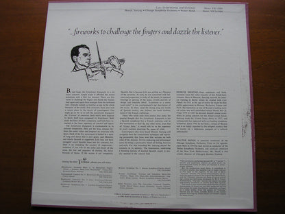 LALO: SYMPHONIE ESPAGNOLE     SZERYNG / CHICAGO SYMPHONY / HENDL    VICS 1064