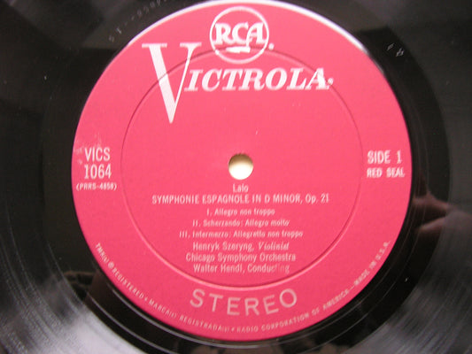 LALO: SYMPHONIE ESPAGNOLE     SZERYNG / CHICAGO SYMPHONY / HENDL    VICS 1064
