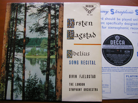 SIBELIUS SONG RECITAL   KIRSTEN FLAGTAD / LONDON SYMPHONY / OIVIN FJELSTAD    SXL 2030