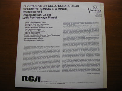 SCHUBERT: ARPEGGIONE SONATA / SHOSTAKOVICH: CELLO SONATA   SHAFRAN / PECHERSKAYA   VICS 1298