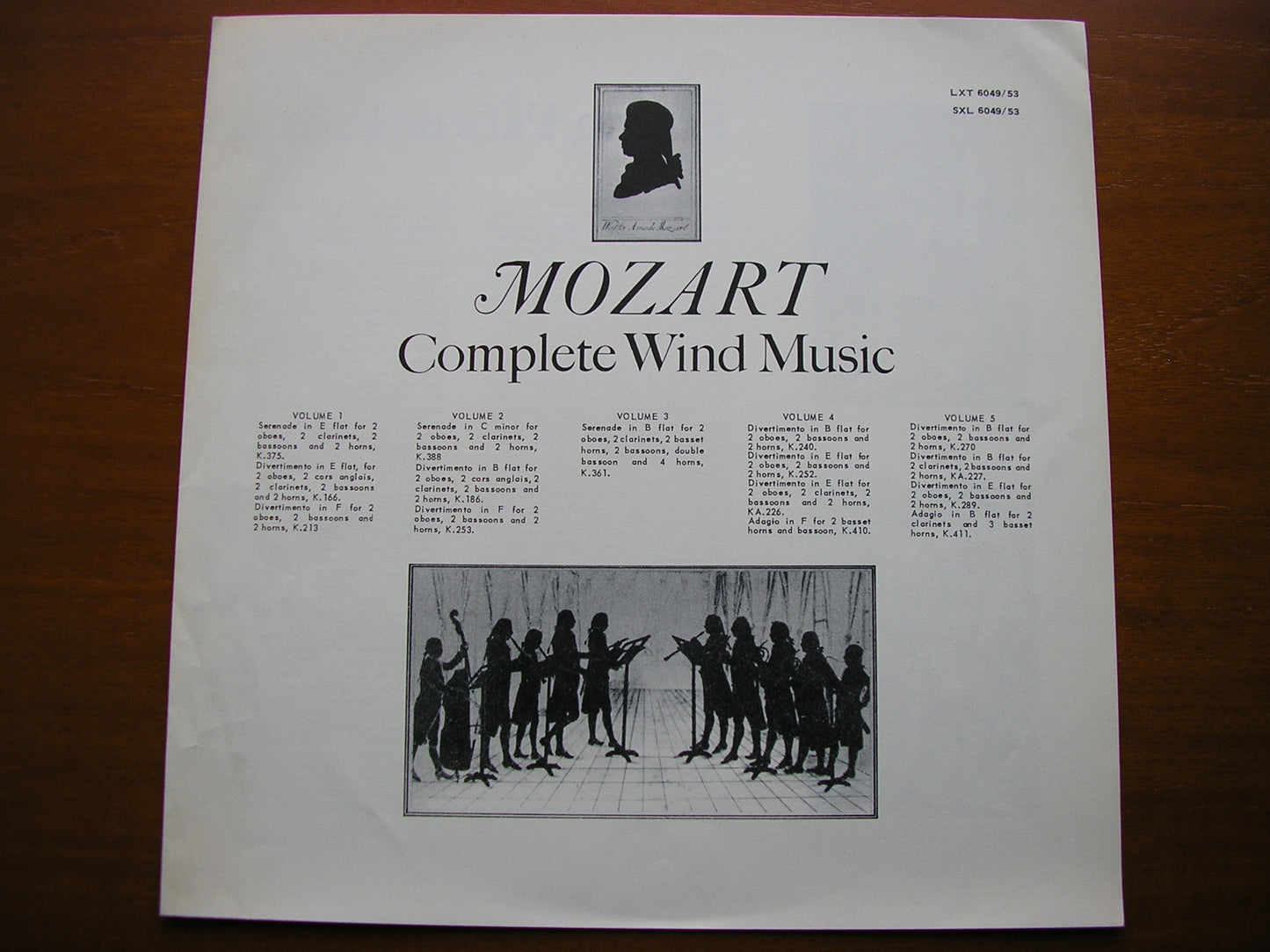 MOZART: COMPLETE WIND MUSIC Volume 4    JACK BRYMER / LONDON WIND SOLOISTS   SXL 6052