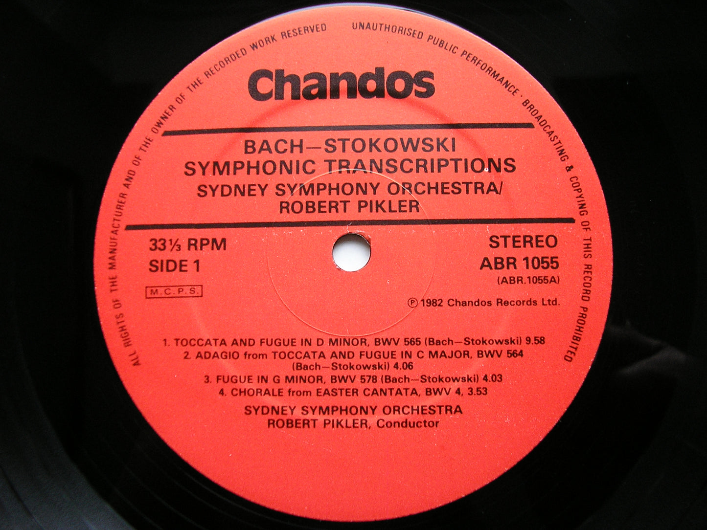 BACH - STOKOWSKI: SYMPHONIC TRANSCRIPTIONS     PIKLER / SYDNEY SYMPHONY   ABR 1005