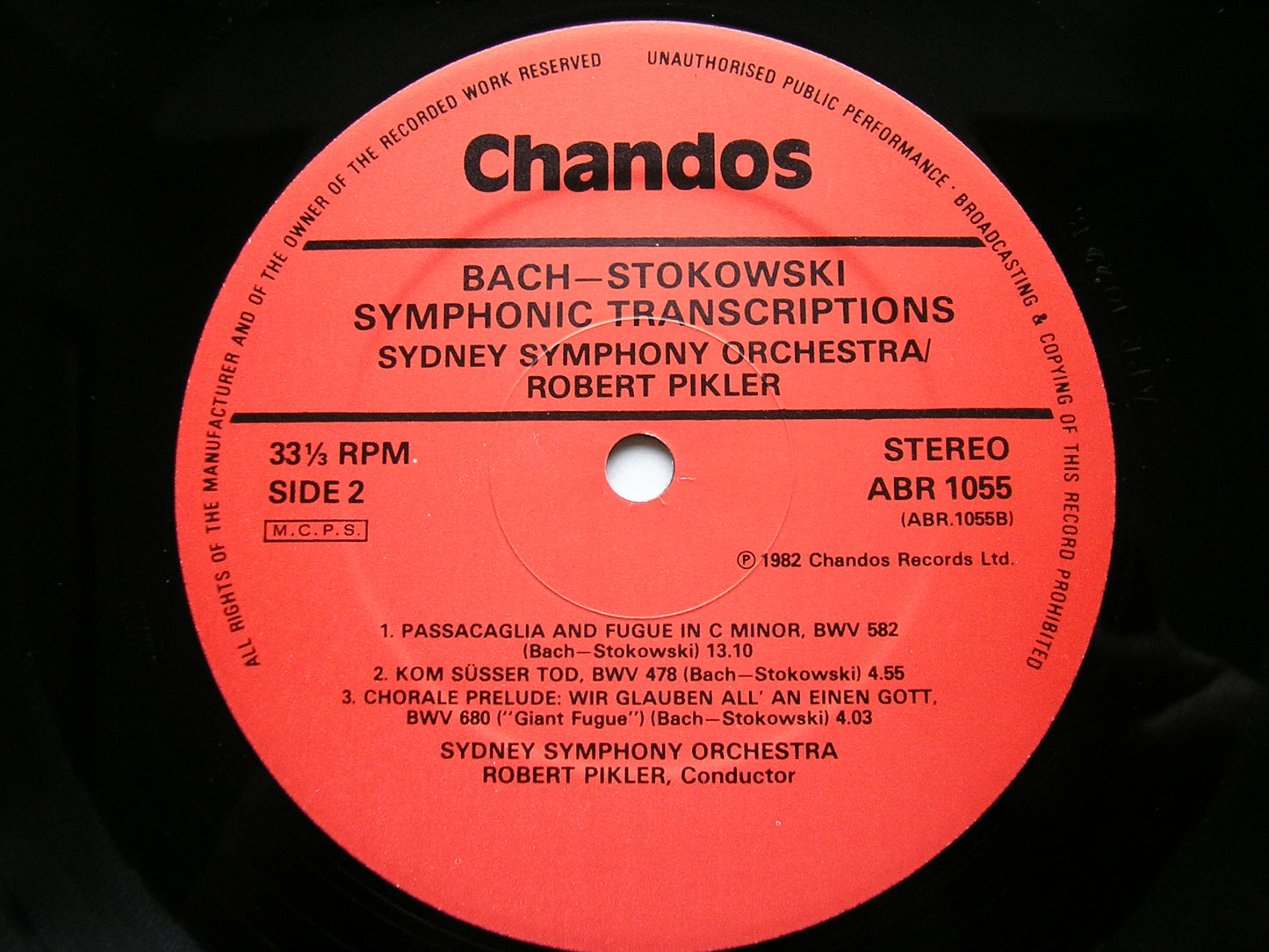 BACH - STOKOWSKI: SYMPHONIC TRANSCRIPTIONS     PIKLER / SYDNEY SYMPHONY   ABR 1005