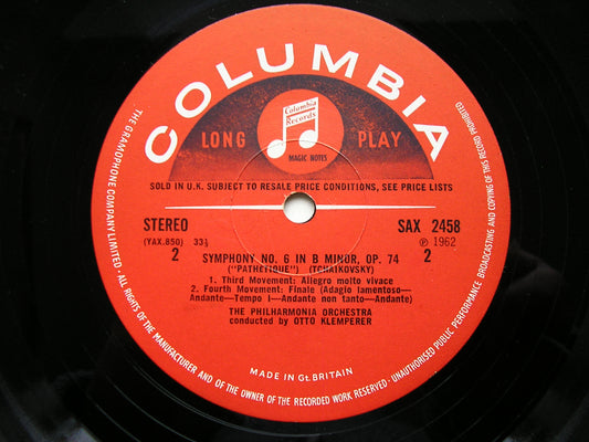 TCHAIKOVSKY: SYMPHONIES Nos. 4 /  5 / 6    OTTO KLEMPERER / PHILHARMONIA ORCHESTRA   SAX 2458 /2494 / 2497
