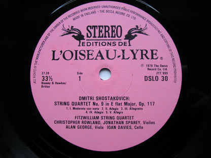 SHOSTAKOVICH: THE STRING QUARTETS    FITZWILLIAM QUARTET    7 LP