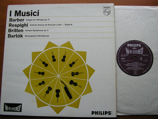 BARBER / RESPIGHI / BRITTEN / BARTOK: MUSIC FOR STRINGS     I MUSICI   SABL 216