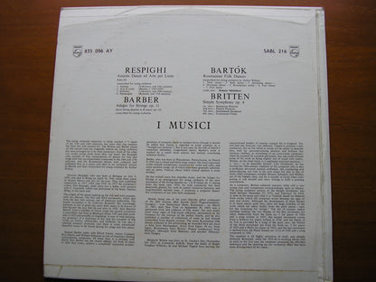 BARBER / RESPIGHI / BRITTEN / BARTOK: MUSIC FOR STRINGS     I MUSICI   SABL 216