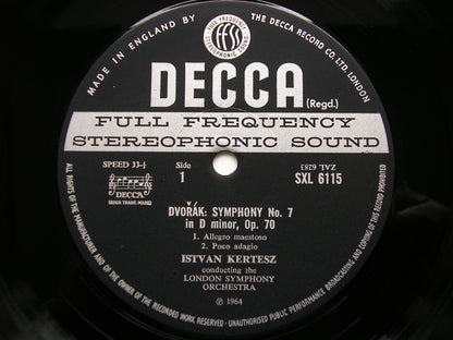 DVORAK: SYMPHONY No. 7    KERTESZ / LONDON SYMPHONY    SXL 6115