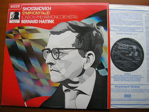 SHOSTAKOVICH: SYMPHONY No. 10    HAITINK / LONDON PHILHARMONIC    SXL 6838