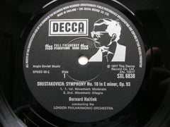 SHOSTAKOVICH: SYMPHONY No. 10    HAITINK / LONDON PHILHARMONIC    SXL 6838