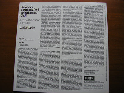 PROKOFIEV: SYMPHONY No. 6    WELLER / LONDON PHILHARMONIC    SXL 6777