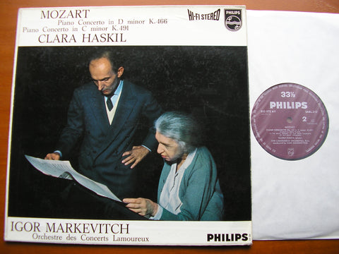 MOZART: PIANO CONCERTOS Nos. 20 & 24   CLARA HASKIL / LAMOUREUX ORCHESTRA / IGOR MARKEVITCH   SABL 212